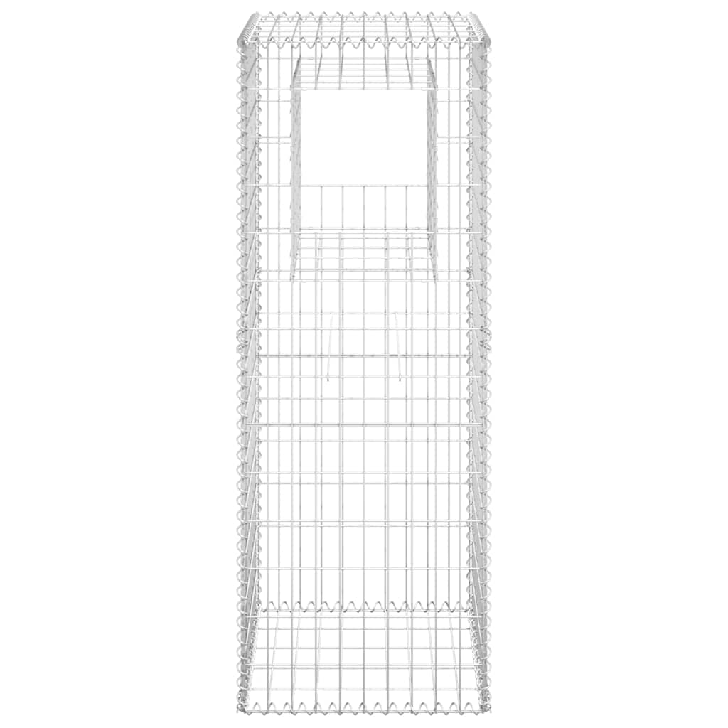 Cesto a Gabbione a Torre 50x50x140 cm in Ferro