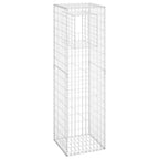 Cesto a Gabbione a Torre 50x50x180 cm in Ferro Antiruggine