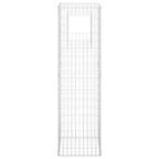 Cesto a Gabbione a Torre 50x50x180 cm in Ferro Antiruggine