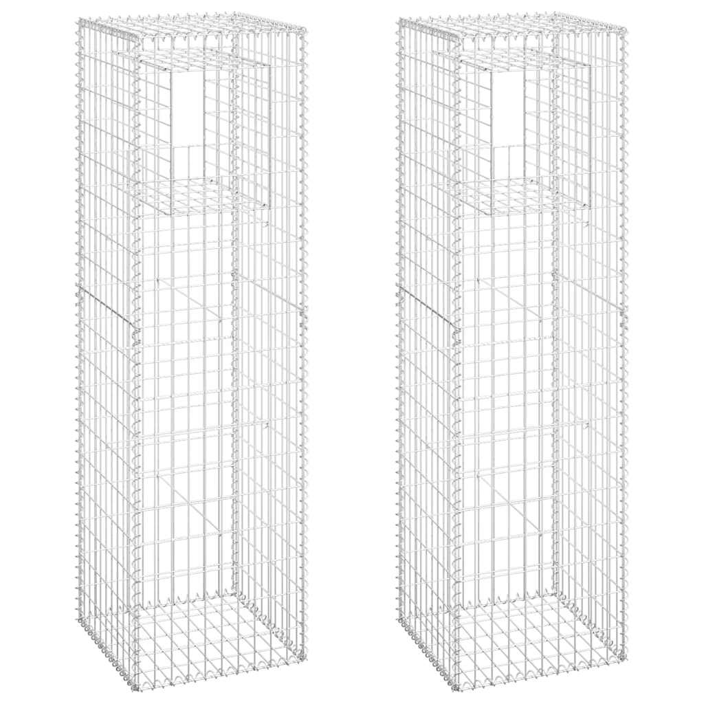 Cesti a Gabbione a Torre 2 pz 50x50x180 cm in Ferro