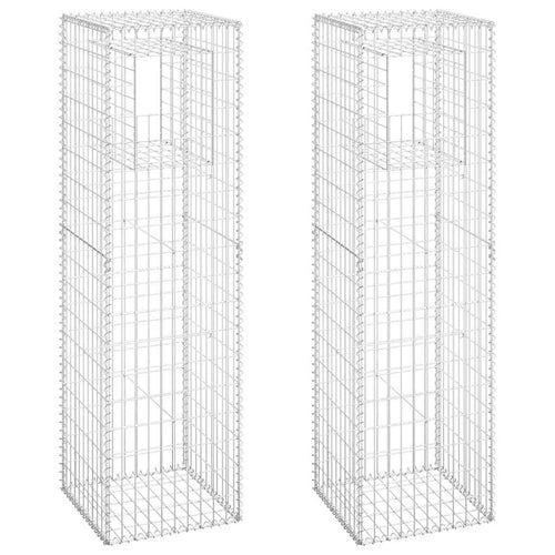 Cesti a Gabbione a Torre 2 pz 50x50x180 cm in Ferro