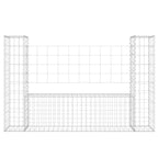 Cesto Gabbione a U con 2 Pali in Ferro 140x20x100 cm
