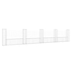 Cesto Gabbione a U con 5 Pali in Ferro 500x20x100 cm