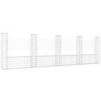 Cesto Gabbione a U con 5 Pali in Ferro 500x20x150 cm