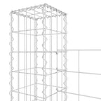 Cesto Gabbione a U con 5 Pali in Ferro 500x20x150 cm