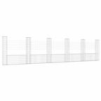 Cesto Gabbione a U con 6 Pali in Ferro 620x20x150 cm