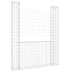 Gabbione a U con 2 Pali in Ferro 140x20x200 cm