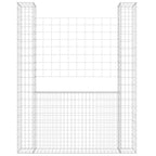 Gabbione a U con 2 Pali in Ferro 140x20x200 cm