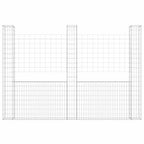Gabbione a U con 3 Pali in Ferro 260x20x200 cm