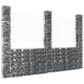 Gabbione a U con 3 Pali in Ferro 260x20x200 cm