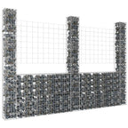 Gabbione a U con 3 Pali in Ferro 260x20x200 cm