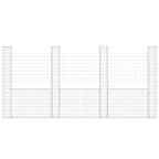 Gabbione a U con 4 Pali in Ferro 380x20x200 cm