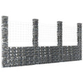 Gabbione a U con 4 Pali in Ferro 380x20x200 cm
