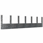 Gabbione a U in Ferro con 7 Pali 740x20x200 cm