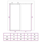 Porta Scorrevole in Vetro ESG e Alluminio 76x205 cm Bianca