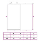 Porta Scorrevole in Vetro ESG e Alluminio 102,5x205 cm Bianca