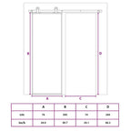Porta Scorrevole in Vetro ESG e Alluminio 76x205 cm Bianca