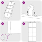Porta Scorrevole in Vetro ESG e Alluminio 90x205 cm Bianca