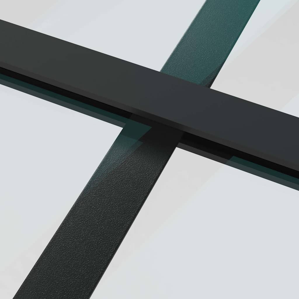 Porta Scorrevole Nera 102,5x205 cm in Vetro ESG e Alluminio