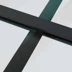 Porta Scorrevole Nera 102,5x205 cm in Vetro ESG e Alluminio