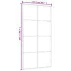 Porta Scorrevole Nera 102,5x205 cm in Vetro ESG e Alluminio