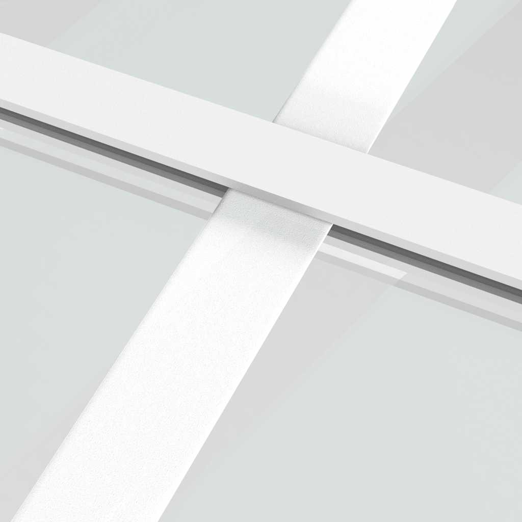 Porta Scorrevole ESG Vetro e Alluminio 75x205 cm Bianca