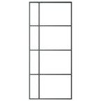 Porta Scorrevole in Vetro ESG e Alluminio 90x205 cm Nera