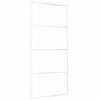 Porta Scorrevole in Vetro ESG e Alluminio 90x205 cm Bianca
