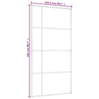 Porta Scorrevole in Vetro ESG e Alluminio 102,5x205 cm Nera