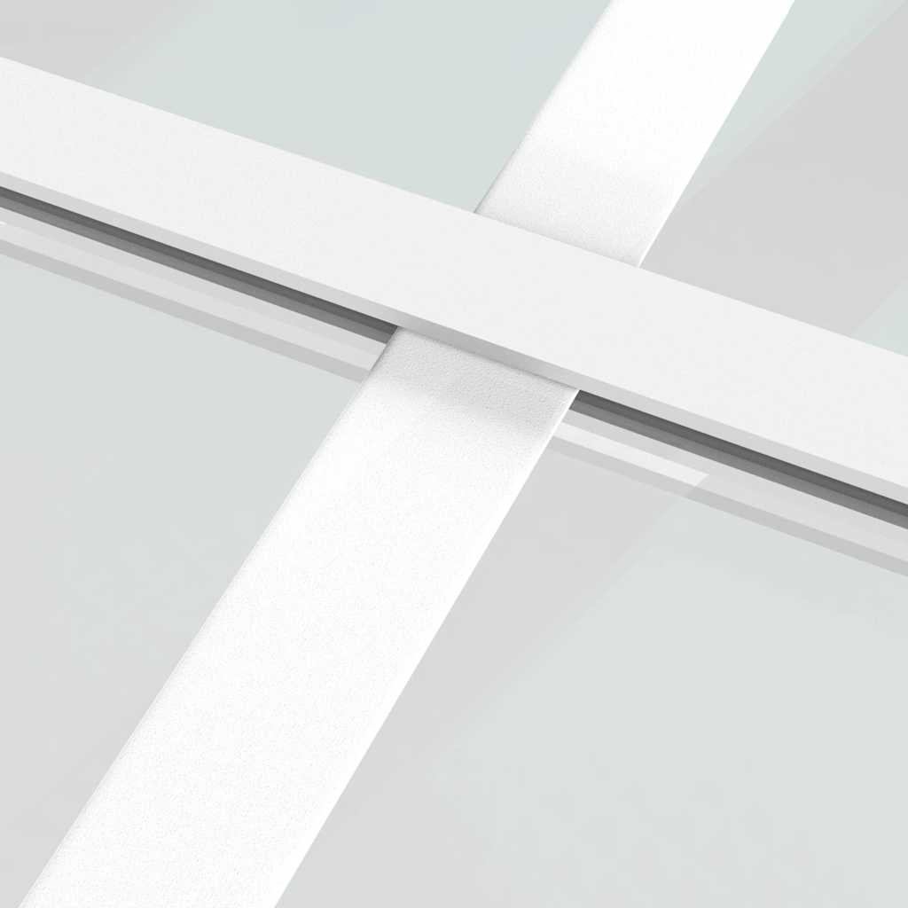 Porta Scorrevole in Vetro ESG e Alluminio 102,5x205 cm Bianca