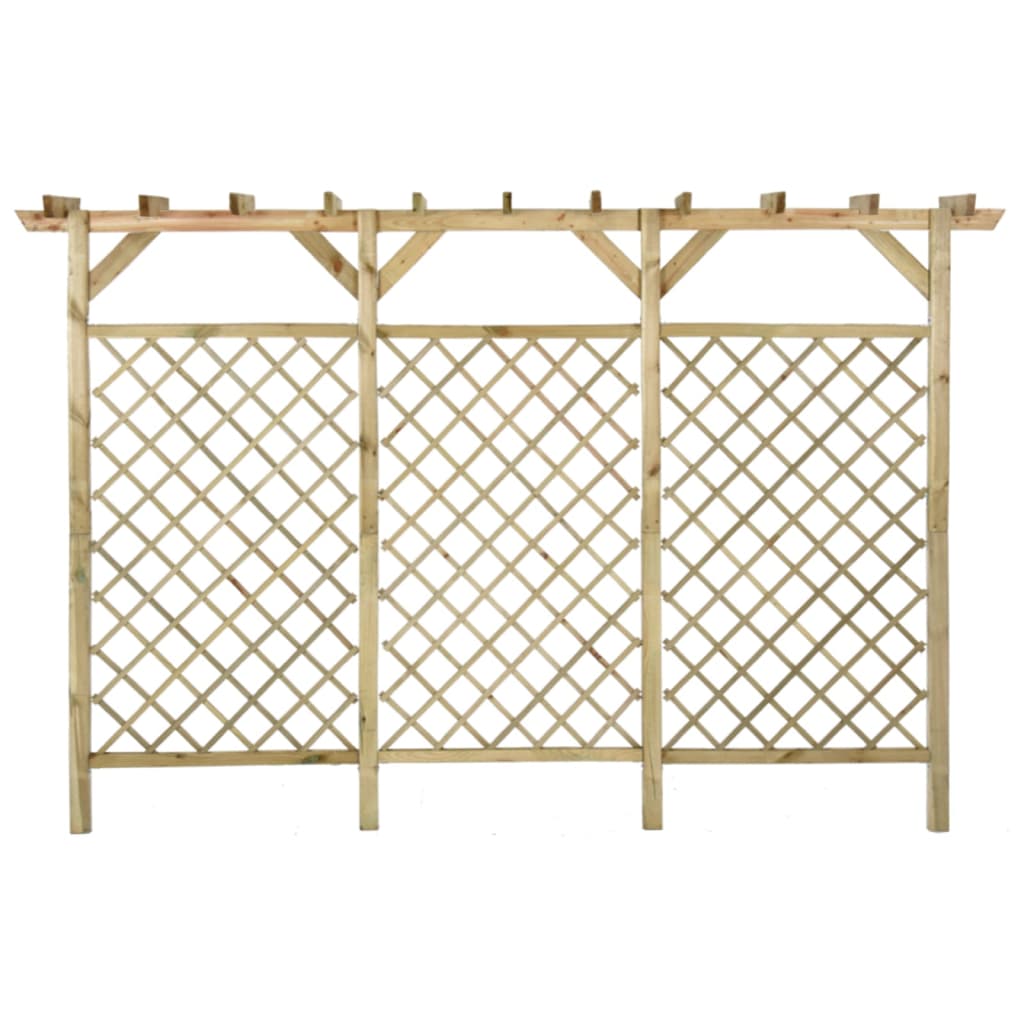 Recinzione a Traliccio con Pergolato 300x50x200cm Legno di Pino Impregnato