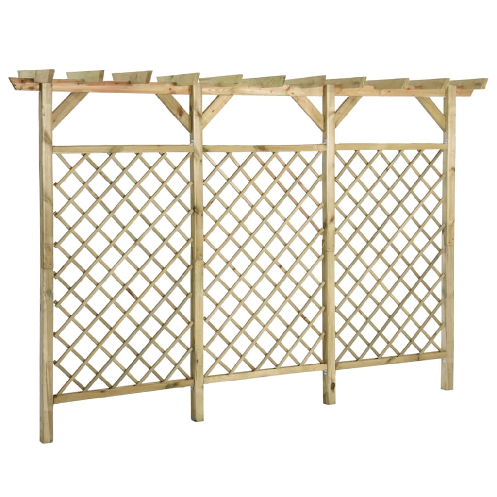 Recinzione a Traliccio con Pergolato 300x50x200cm Legno di Pino Impregnato
