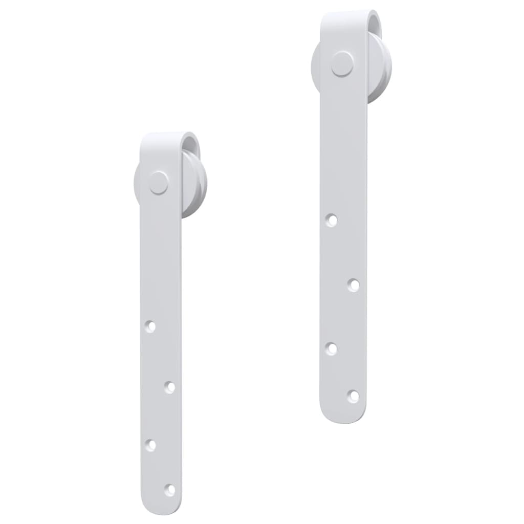 Kit Mini Anta Scorrevole in Acciaio al Carbonio Bianco 183 cm