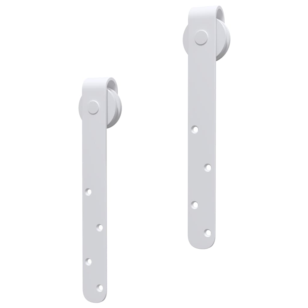 Kit Mini Anta Scorrevole in Acciaio al Carbonio Bianco 200 cm