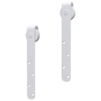 Kit Mini Anta Scorrevole in Acciaio al Carbonio Bianco 200 cm