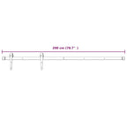 Kit Accessori per Porta Scorrevole 200 cm in Acciaio Bianco