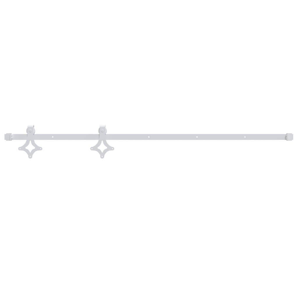Kit Accessori per Porta Scorrevole 183 cm Acciaio Bianco