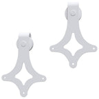 Kit Accessori per Porta Scorrevole 183 cm Acciaio Bianco