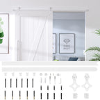 Kit Accessori per Porta Scorrevole 183 cm Acciaio Bianco