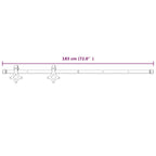 Kit Accessori per Porta Scorrevole 183 cm Acciaio Bianco