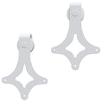 Kit Accessori per Porta Scorrevole 200 cm Acciaio Bianco