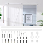 Kit Accessori per Porta Scorrevole 200 cm Acciaio Bianco