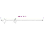 Kit Accessori per Porta Scorrevole 200 cm Acciaio Bianco