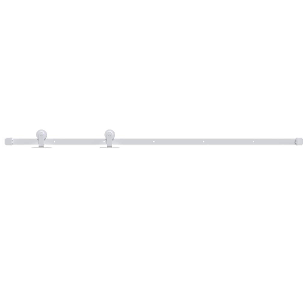 Kit Accessori per Porta Scorrevole 183 cm Acciaio Bianco