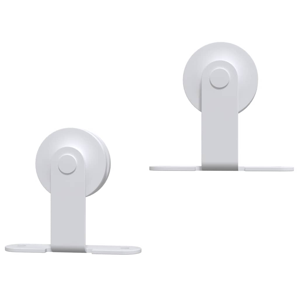 Kit Accessori per Porta Scorrevole 183 cm Acciaio Bianco