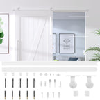Kit Accessori per Porta Scorrevole 183 cm Acciaio Bianco