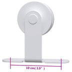 Kit Accessori per Porta Scorrevole 183 cm Acciaio Bianco