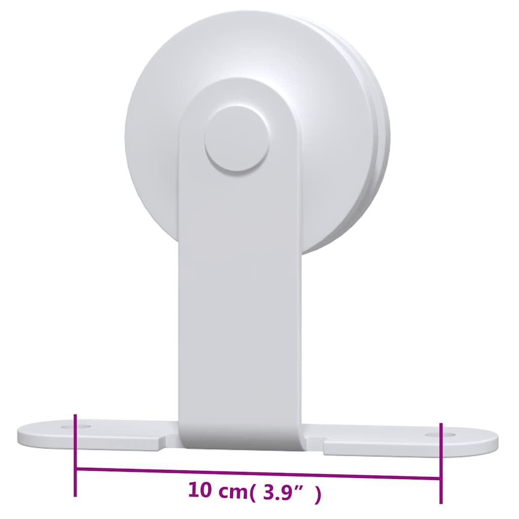 Kit Accessori per Porta Scorrevole 183 cm Acciaio Bianco