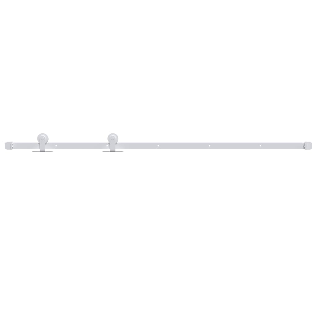 Kit Accessori per Porta Scorrevole 200 cm Acciaio Bianco