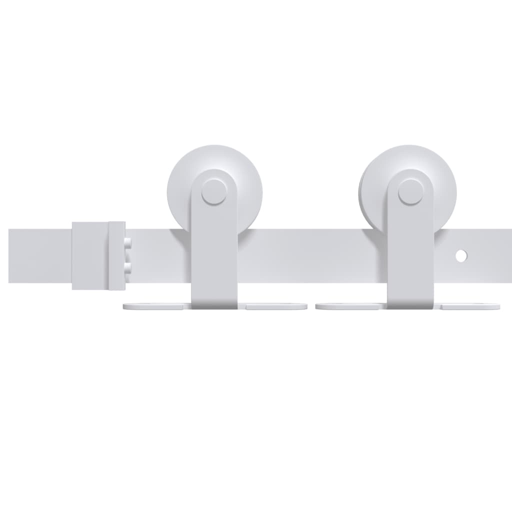 Kit Accessori per Porta Scorrevole 200 cm Acciaio Bianco